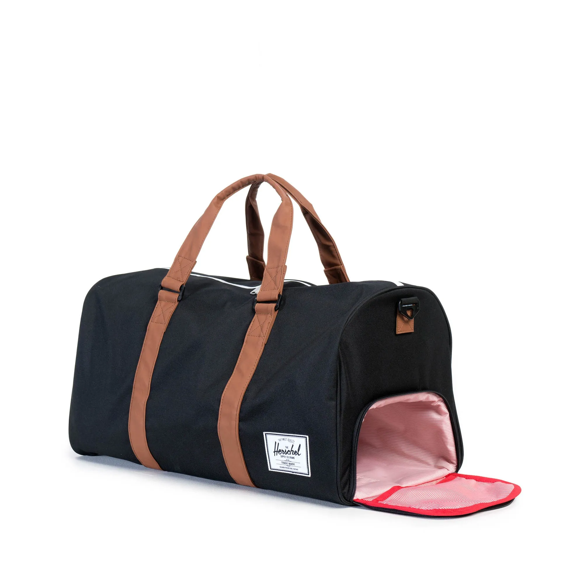 Herschel Novel Black and Tan Vegan Leather Bag