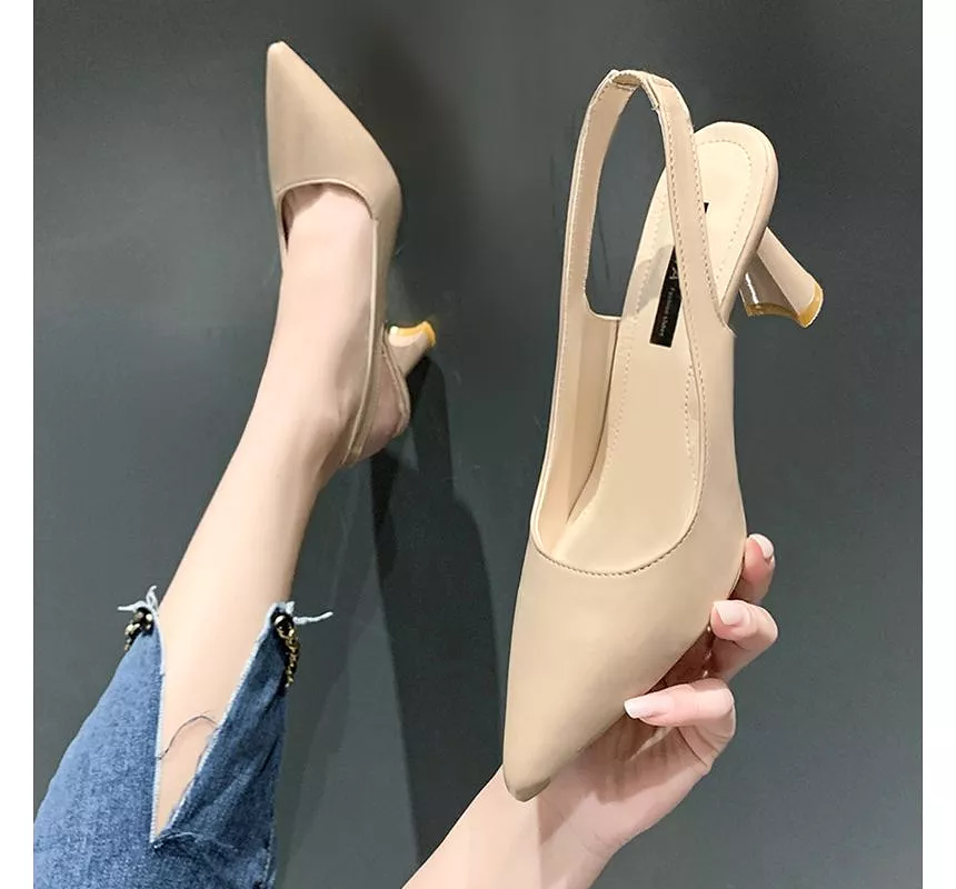 High Heel Slingback Sandals cc32 - Best Price Assistant