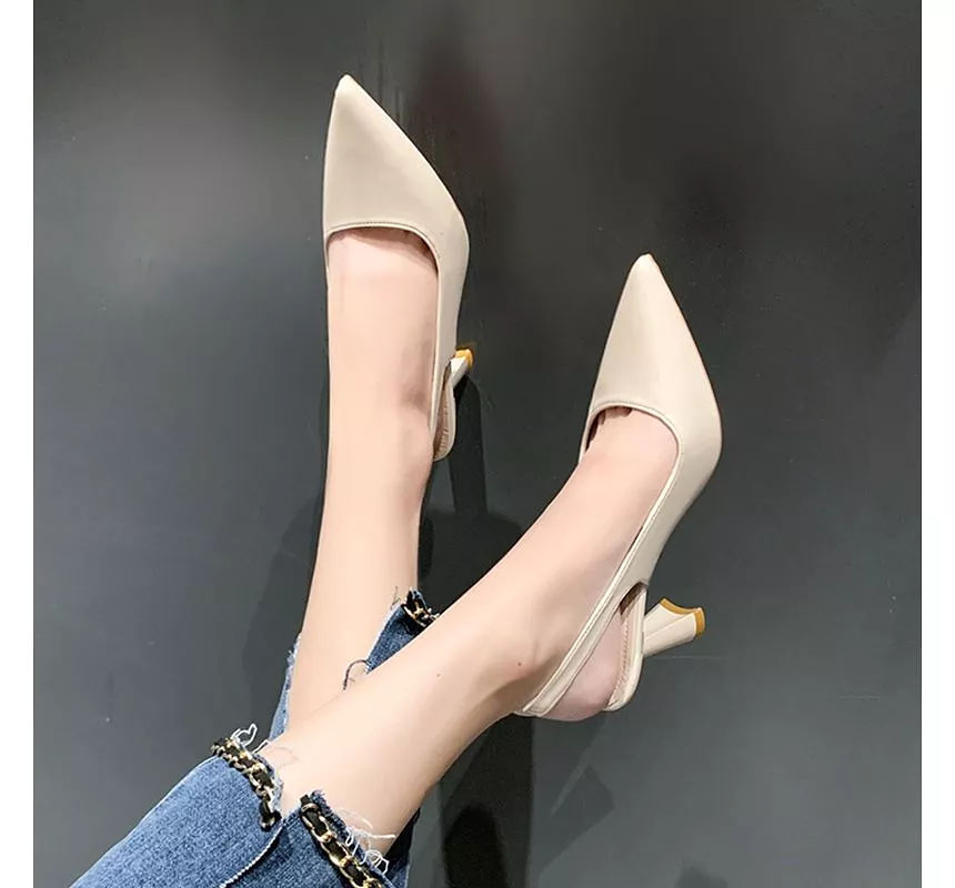 High Heel Slingback Sandals cc32 - Best Price Assistant