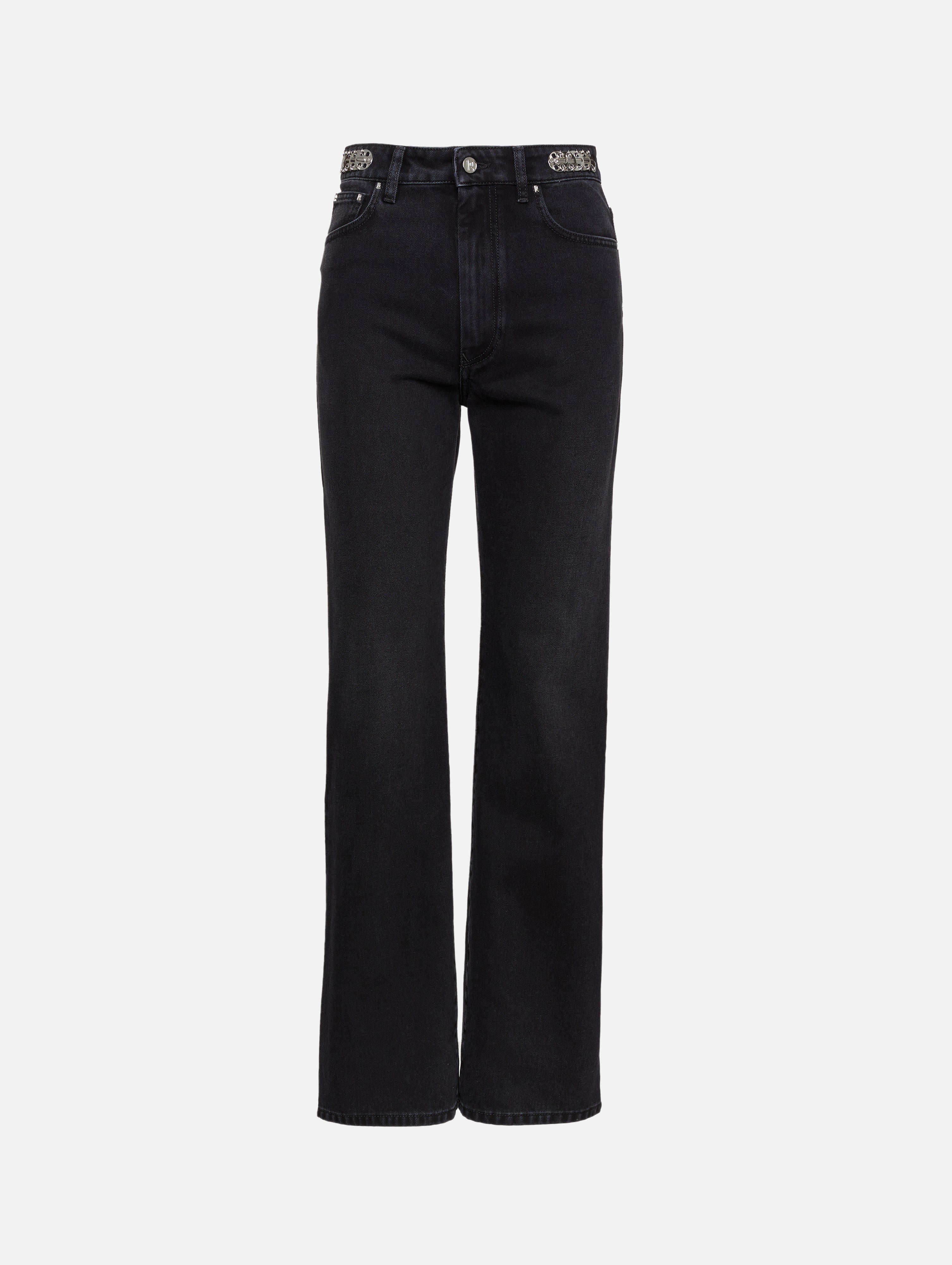 High-rise jeans with waist detail