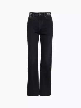 High-rise jeans with waist detail