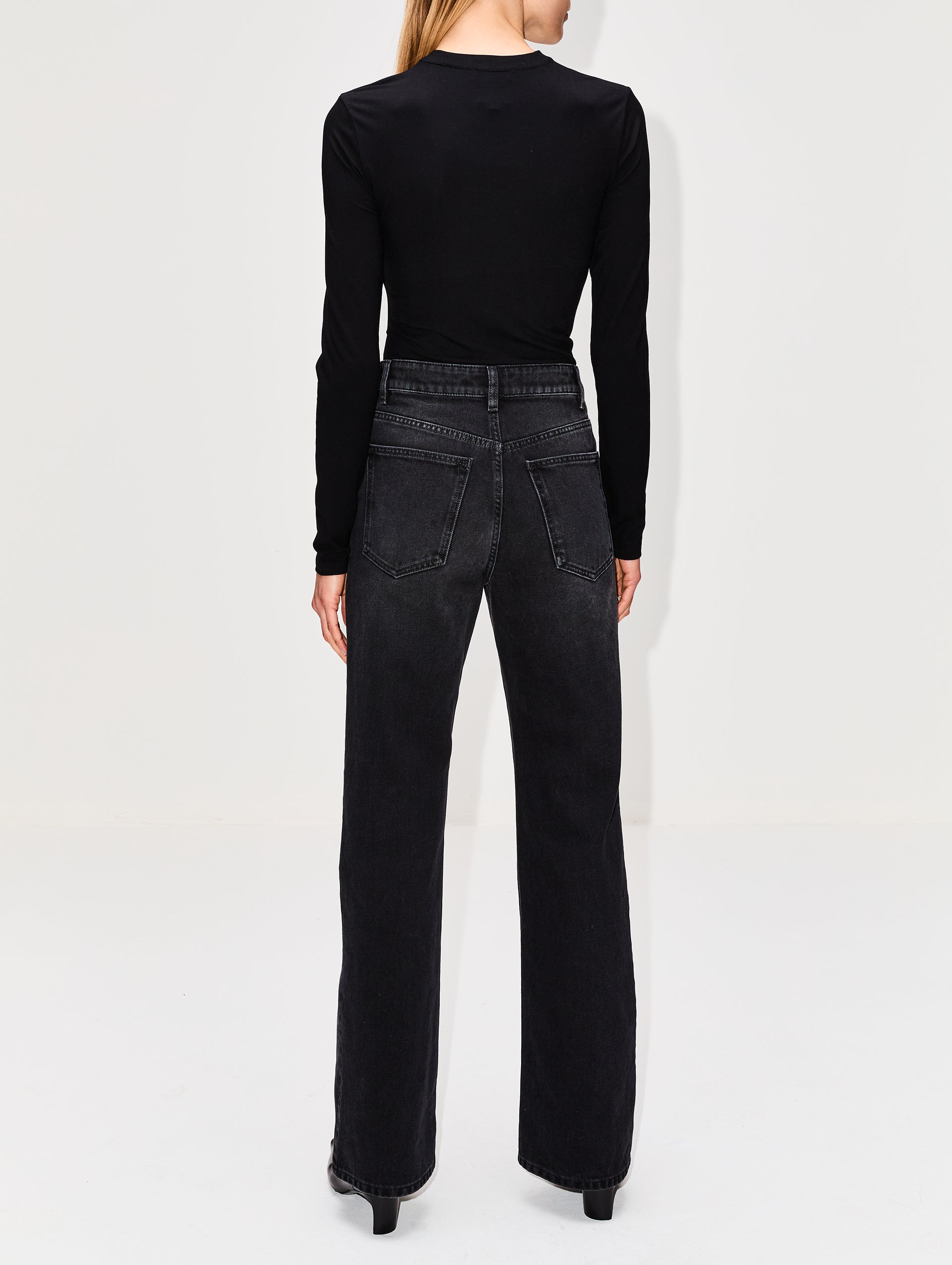 High-rise jeans with waist detail