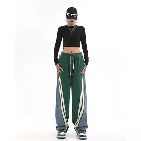 High Waisted Two-Tone Sweatpants