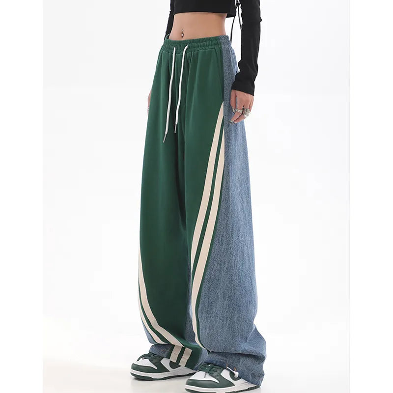 High Waisted Two-Tone Sweatpants