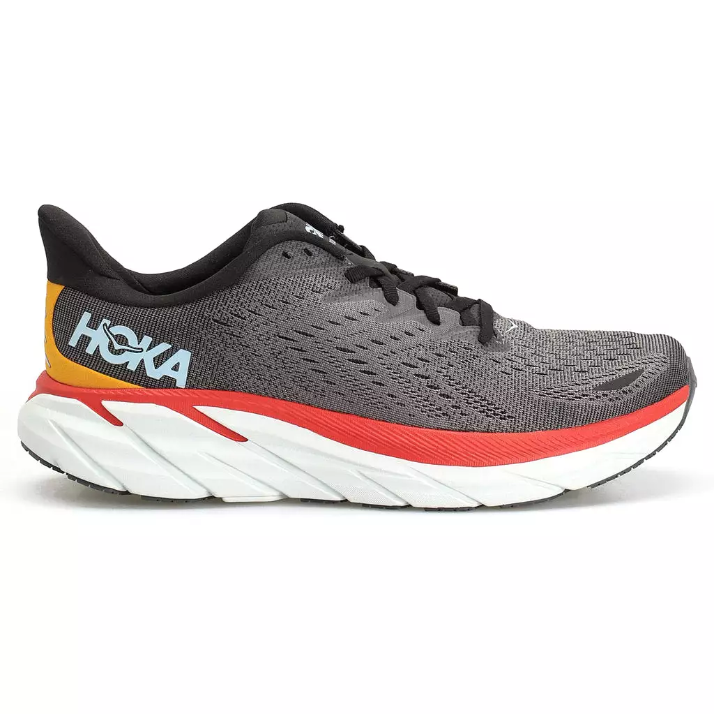 Hoka One One Men's Trainers Clifton 8 - Casual Lace-Up Low-Top Running Mesh | UK 11