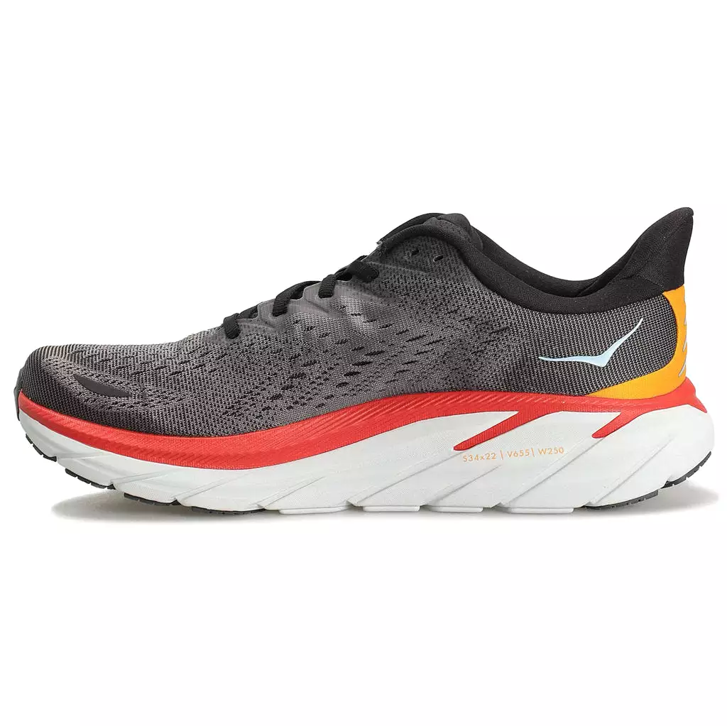 Hoka One One Men's Trainers Clifton 8 - Casual Lace-Up Low-Top Running Mesh | UK 11