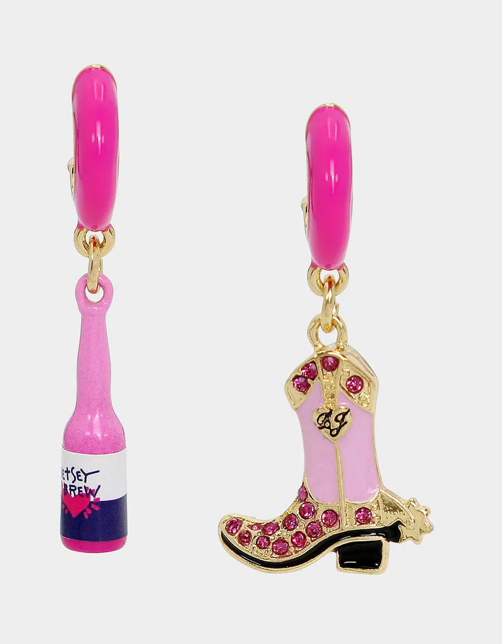 Pink Mismatch Boot Earrings HOLA TO LOVE