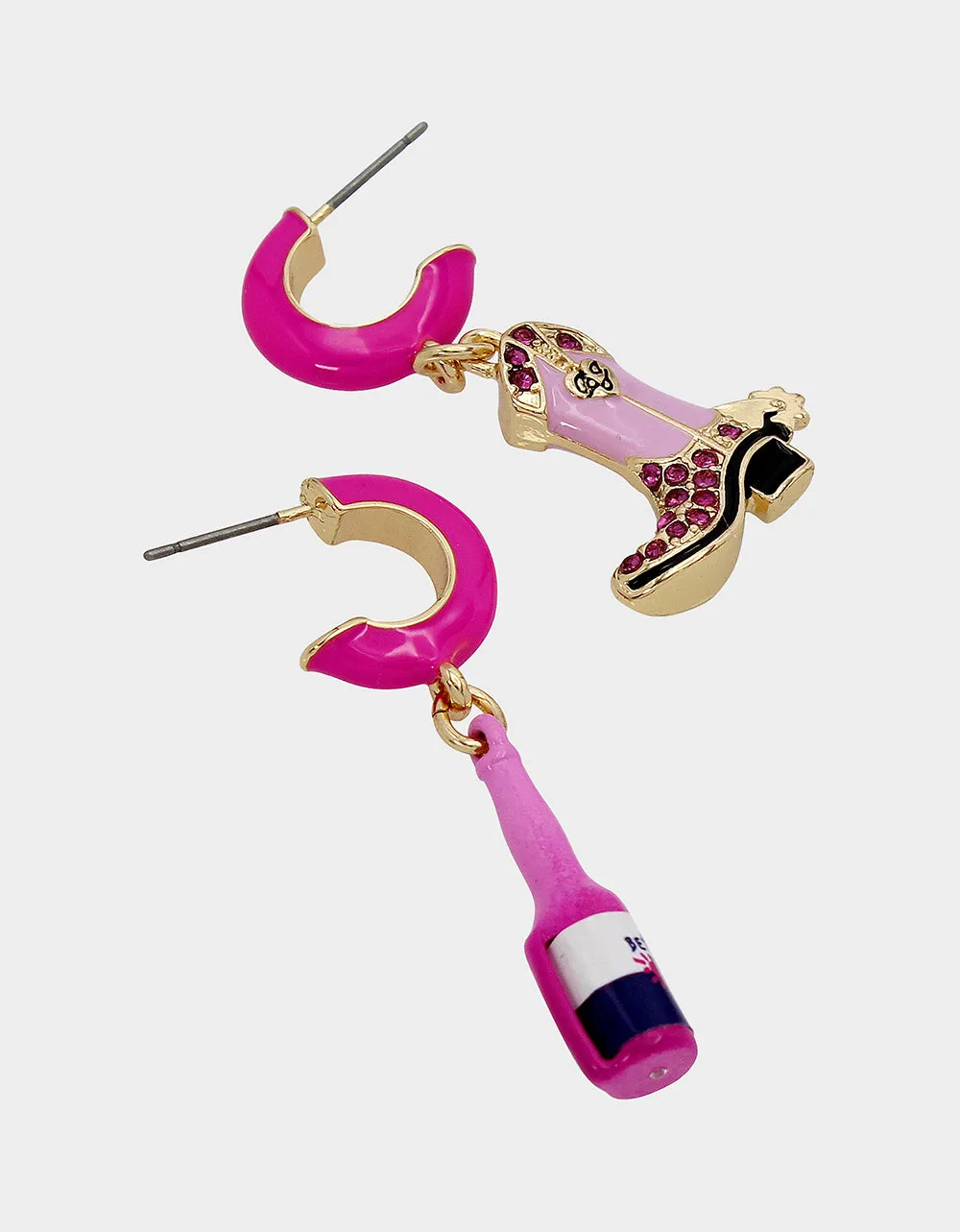 Pink Mismatch Boot Earrings HOLA TO LOVE