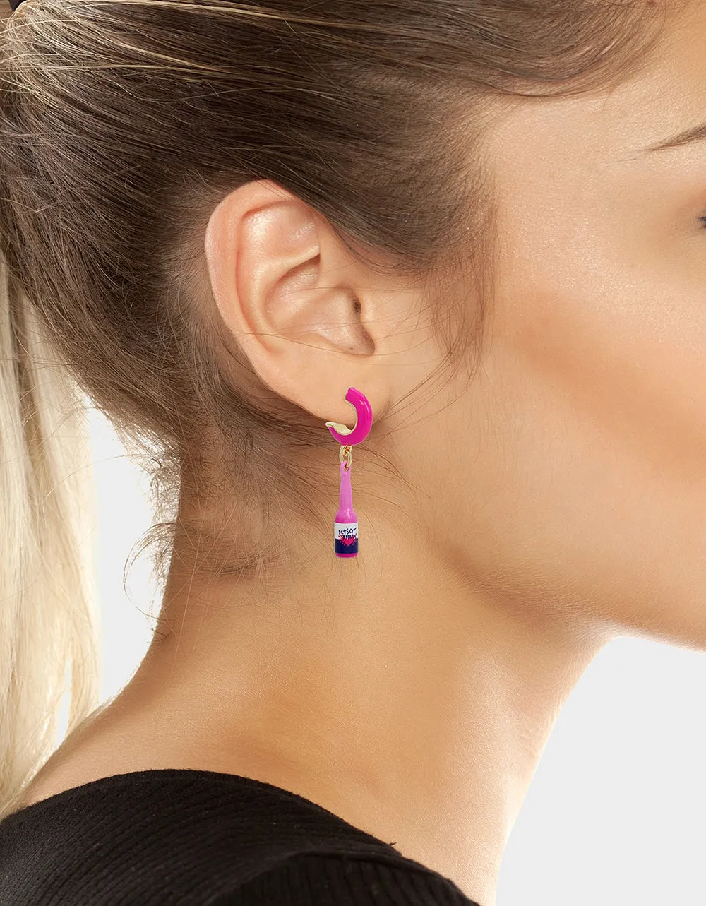 Pink Mismatch Boot Earrings HOLA TO LOVE