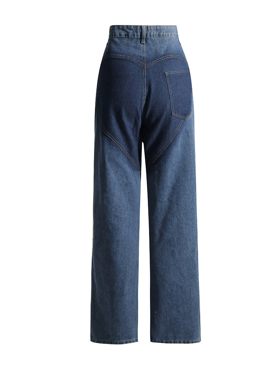 Hollow Twist High Waist Jeans