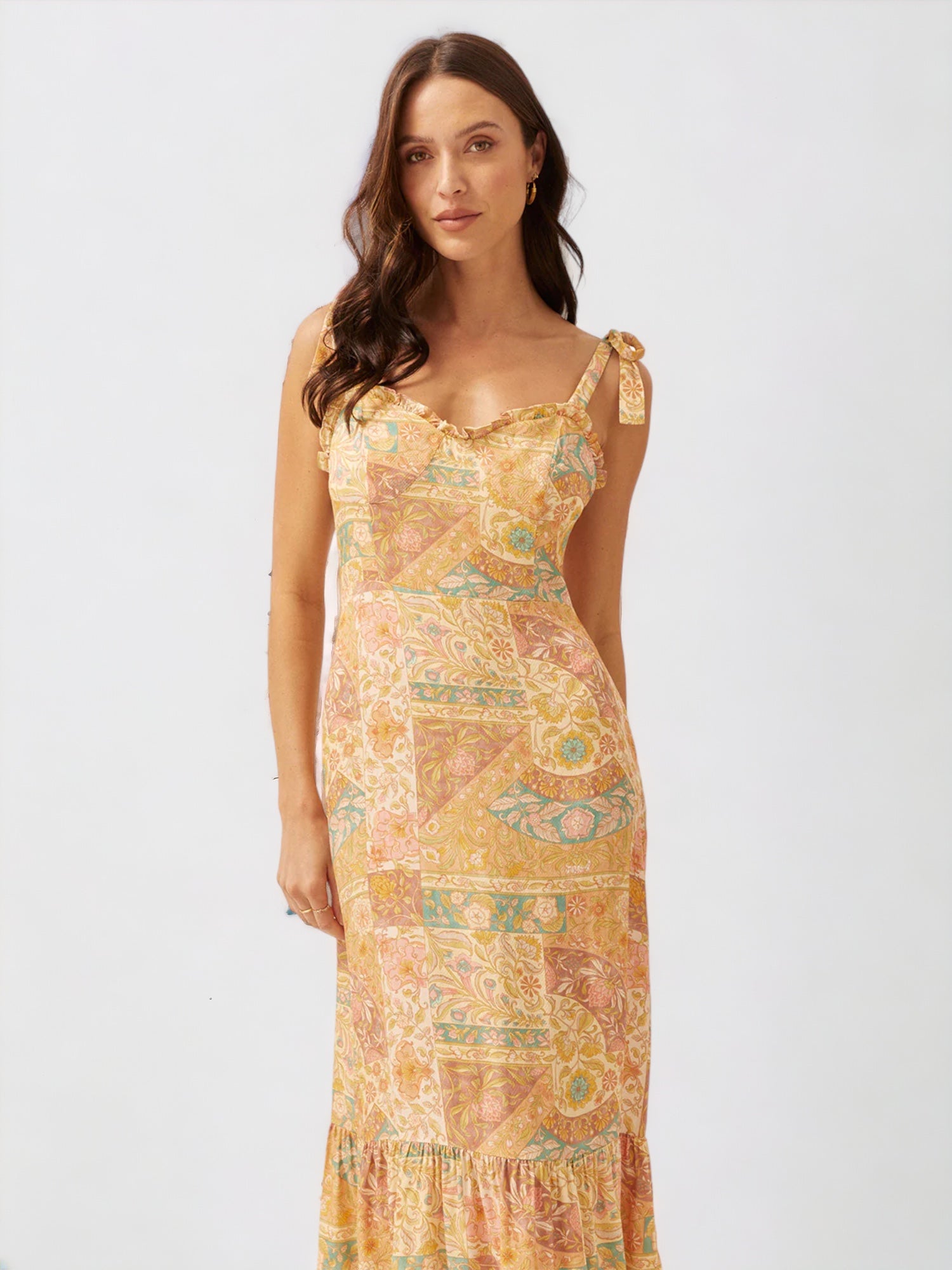 Honey-colored Indy Midi Dress