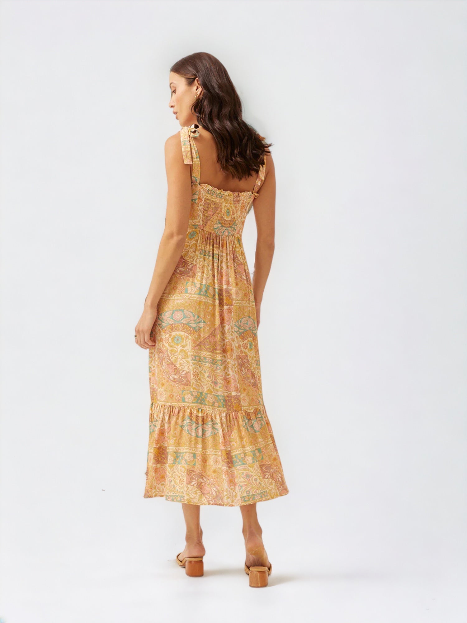 Honey-colored Indy Midi Dress