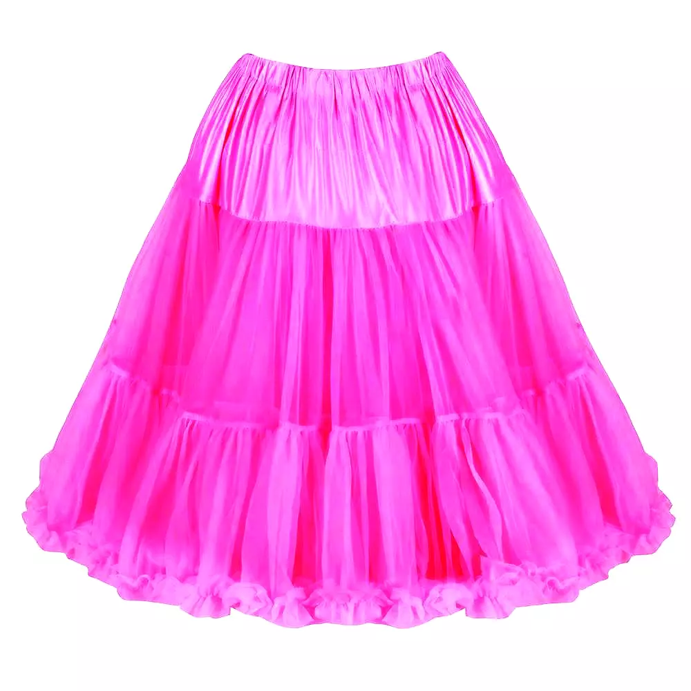 hot pink vintage rockabilly 50s petticoat skirt