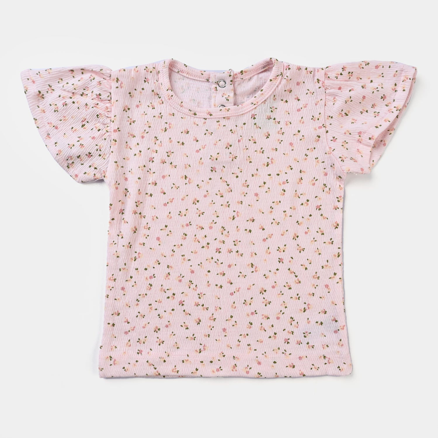 Infant Girls Pink Floral Cotton Jersey 2 Piece Set