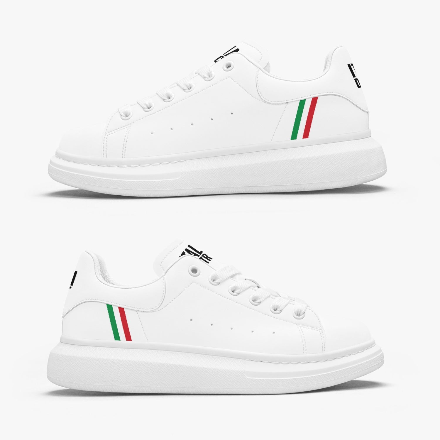 Italian Stripe Leather Oversized Sneakers Italia District