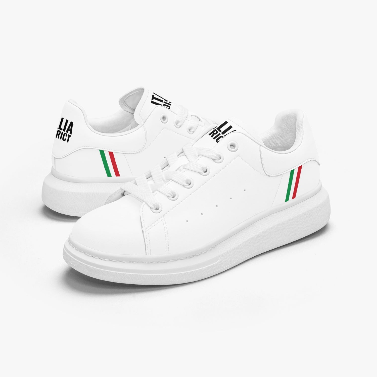 Italian Stripe Leather Oversized Sneakers Italia District