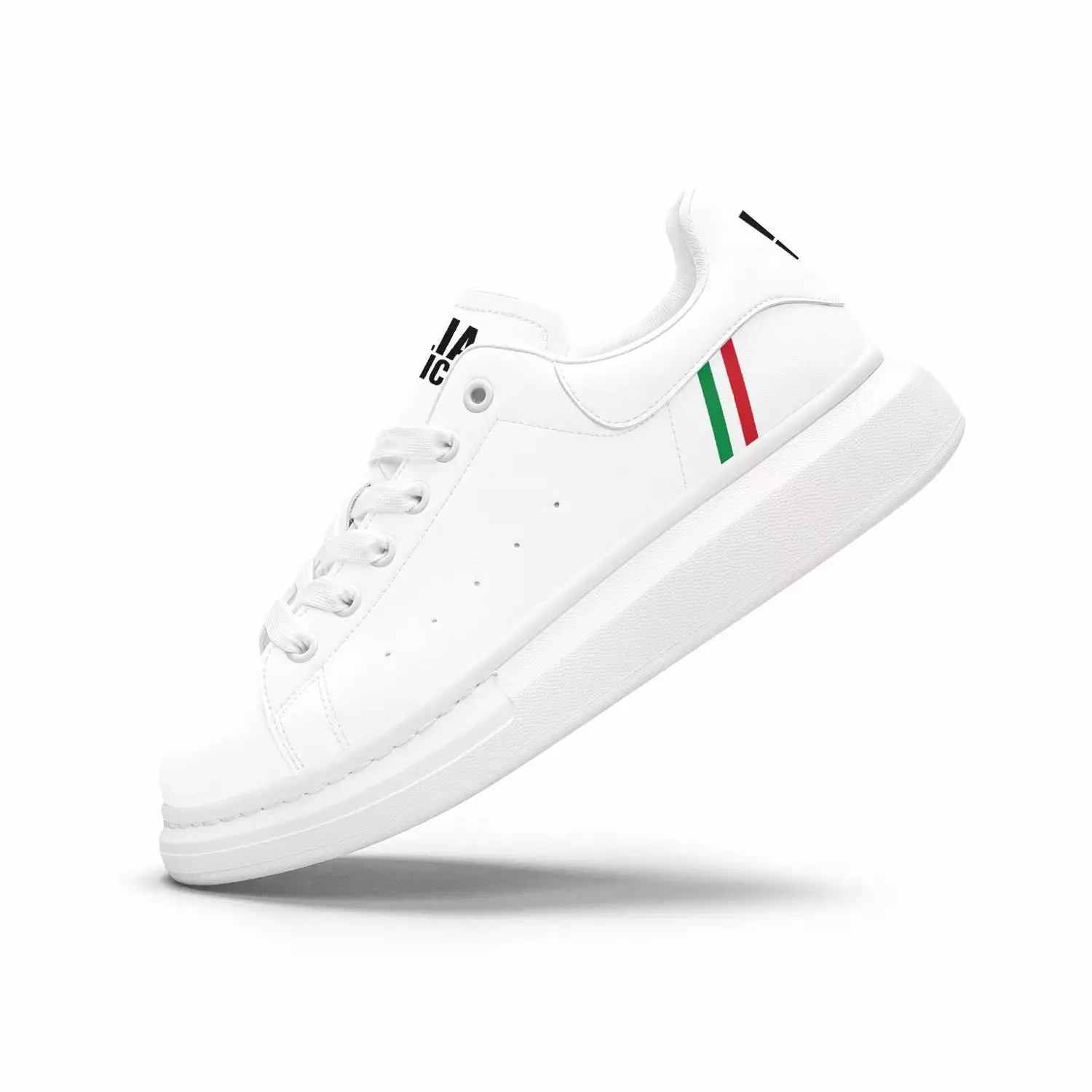 Italian Stripe Leather Oversized Sneakers - Italia District