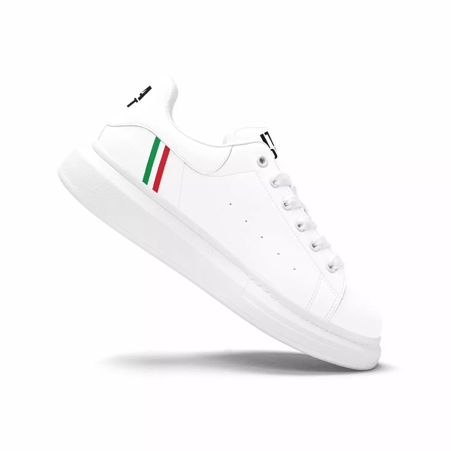 Italian Stripe Leather Oversized Sneakers - Italia District