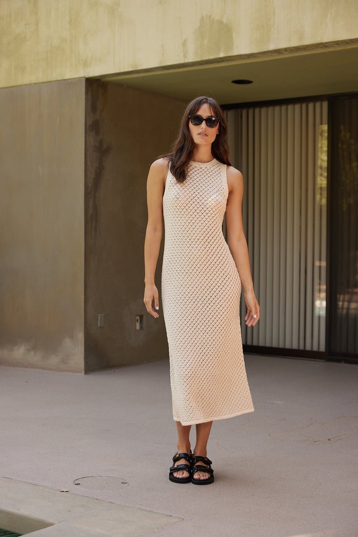 Ivory Crochet Midi Dress: Result 1