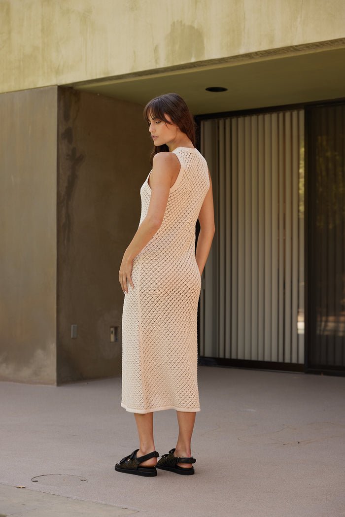 Ivory Crochet Midi Dress: Result 1