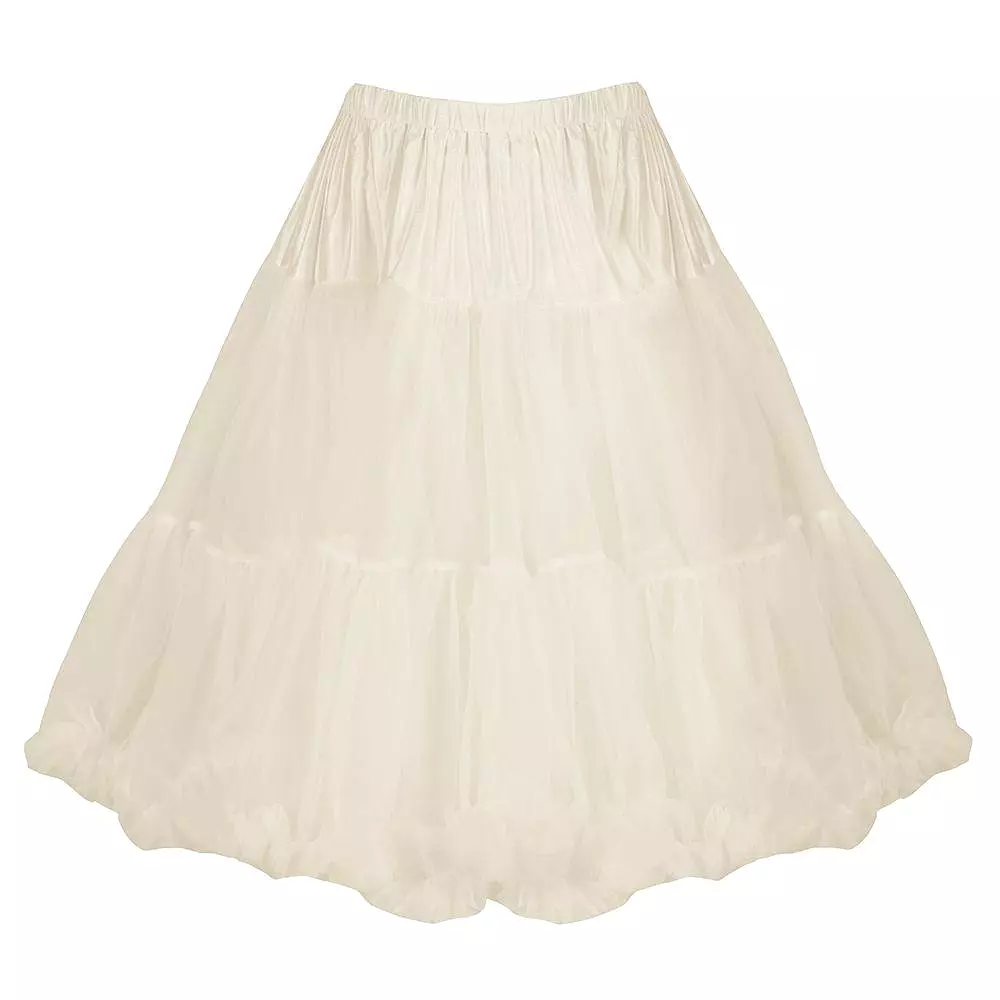 Ivory Vintage Rockabilly 50s Petticoat Skirt with Extra Volume