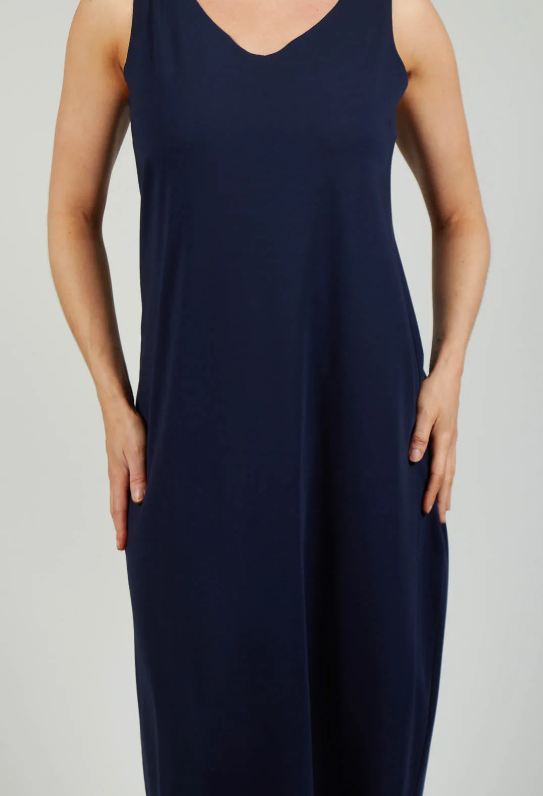 Jersey Vest Dress in Blue