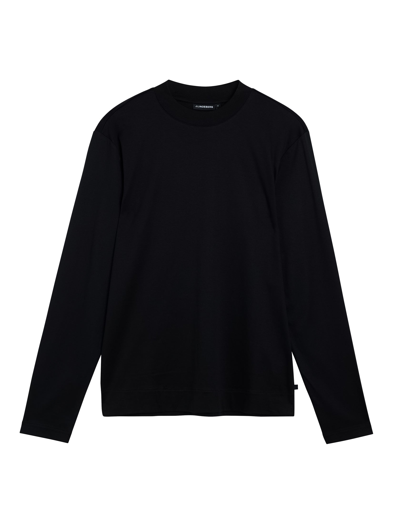 J.Lindeberg Men's Ace Mock Neck Long Sleeve T-Shirt BLACK