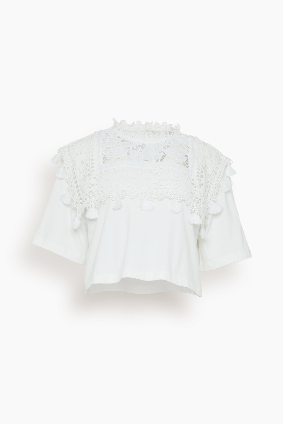 Joah White Embroidered T-Shirt.