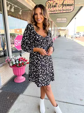 Just For Now Flower Print Dress