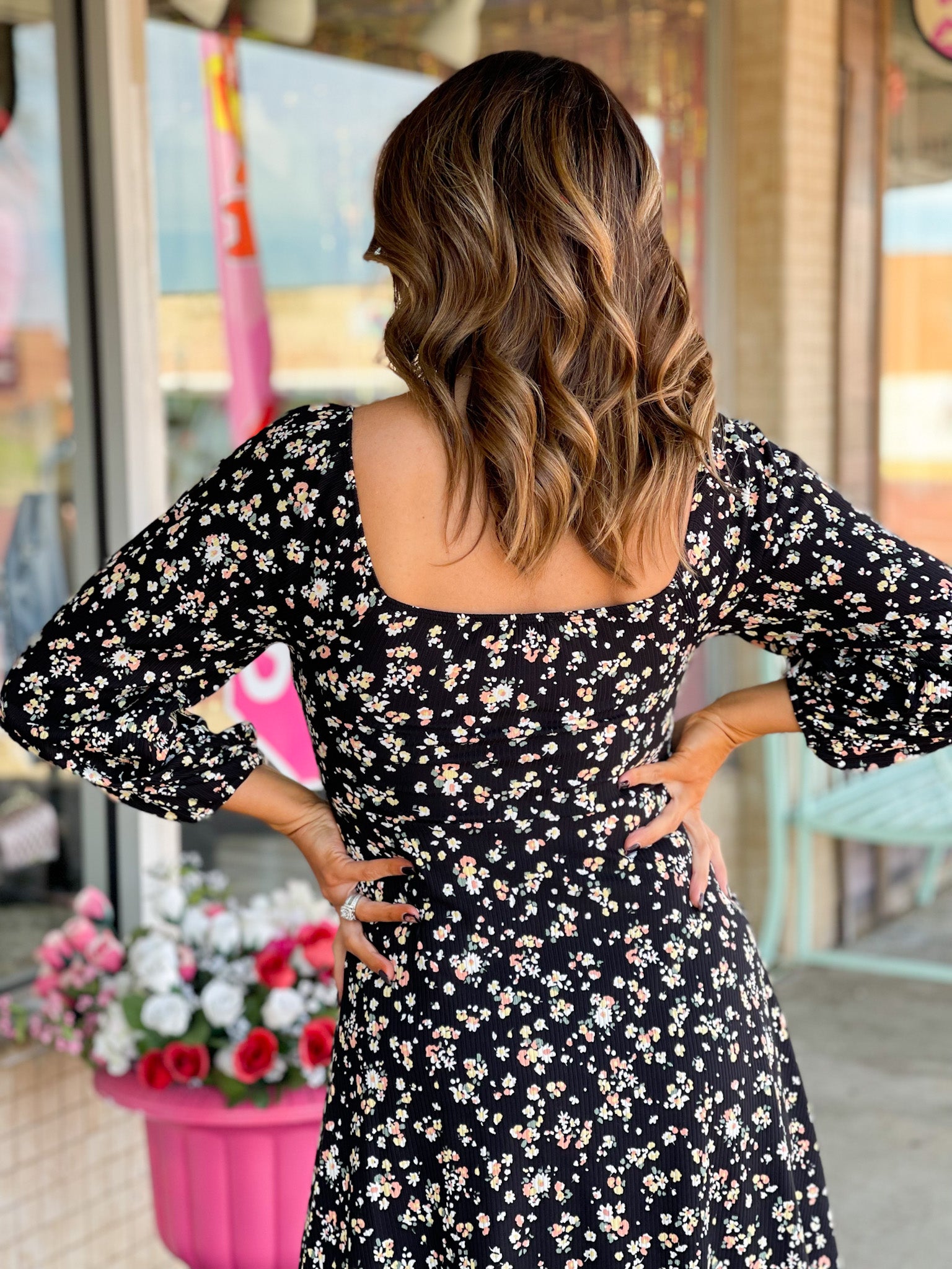 Just For Now Flower Print Dress