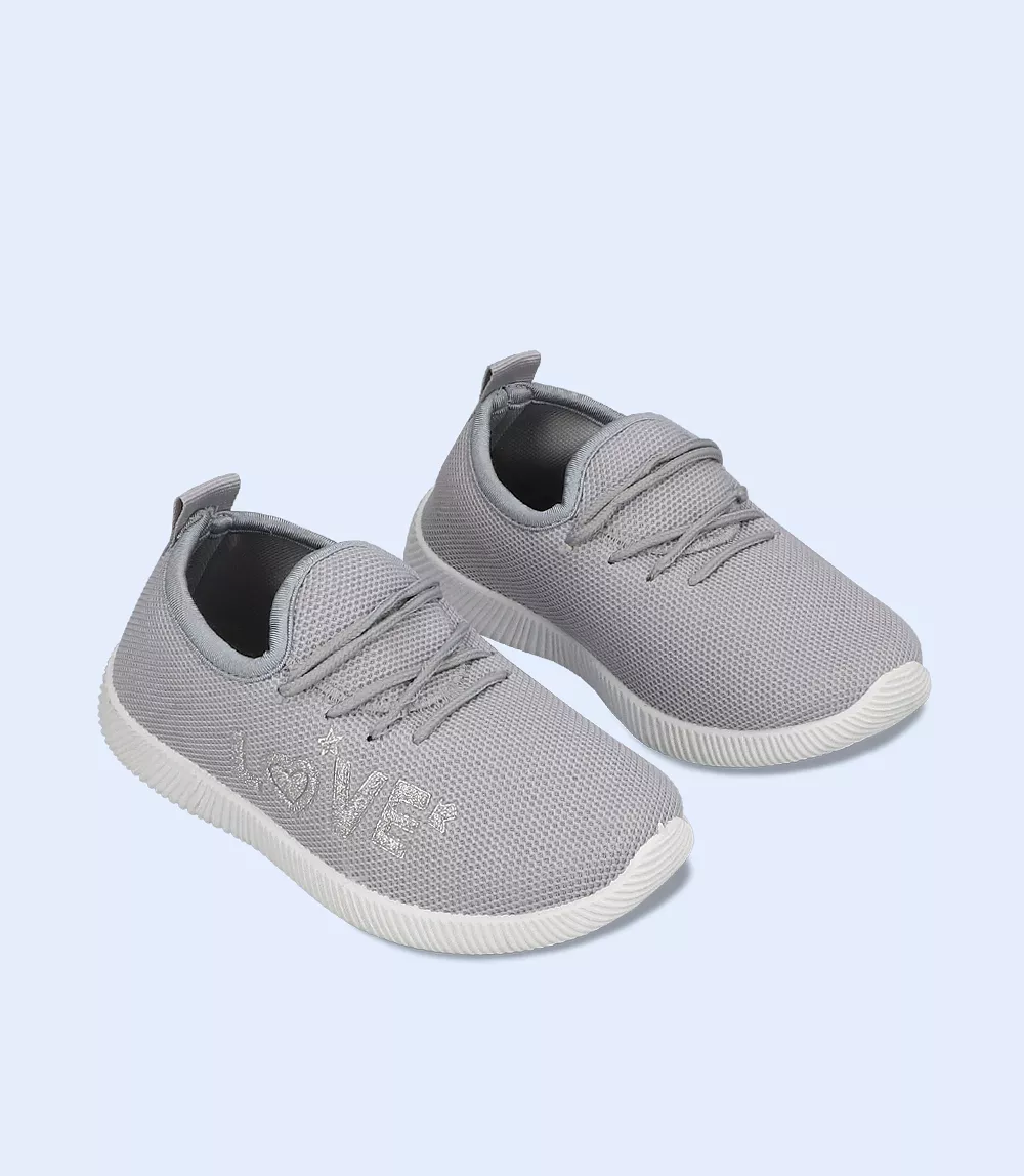 KG0087 Grey Girls Casual Sneakers