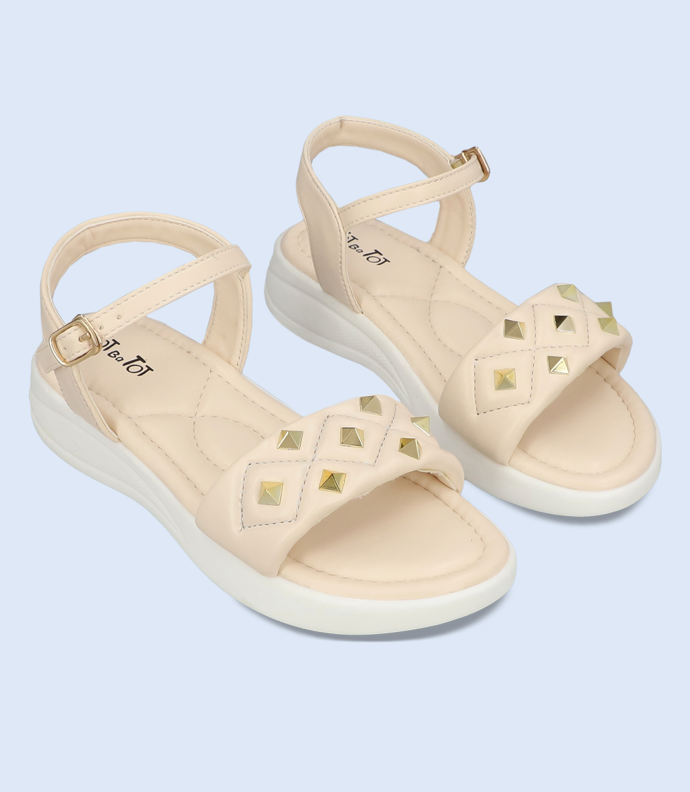 KG0102 Cream Girls Casual Sandal