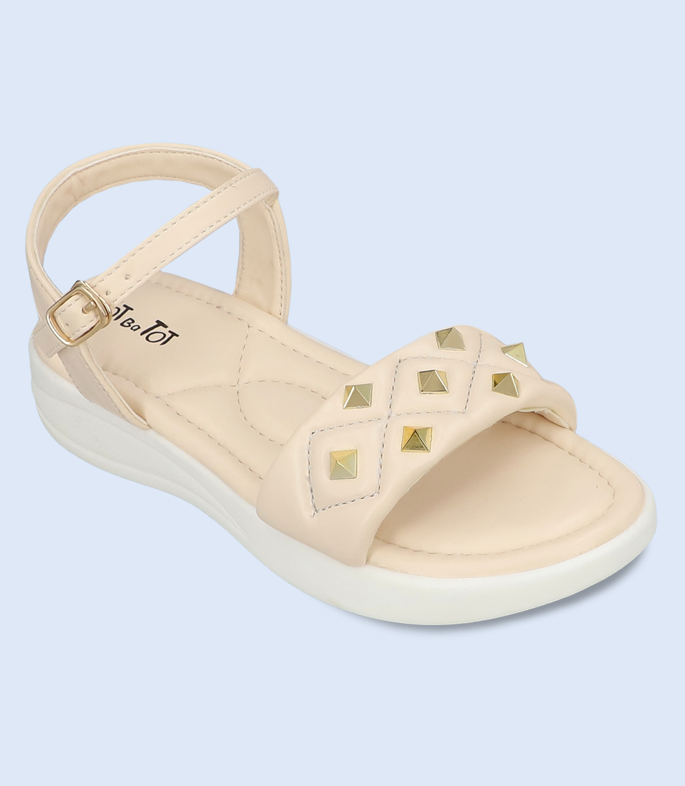 KG0102 Cream Girls Casual Sandal