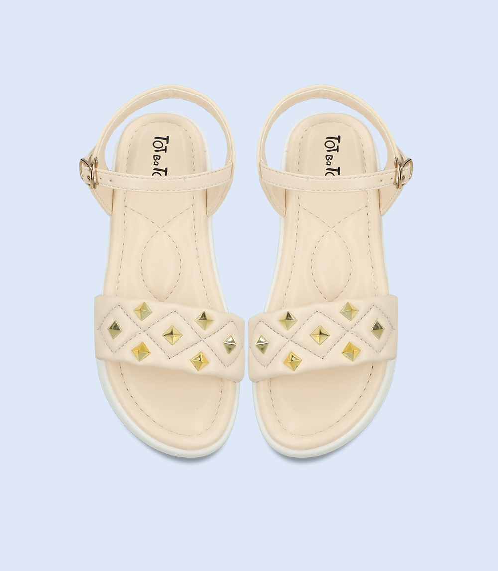 KG0102 Cream Girls Casual Sandal