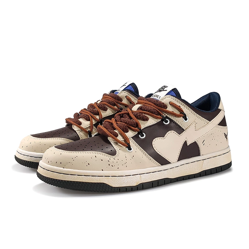 Khaki skateboard sneakers