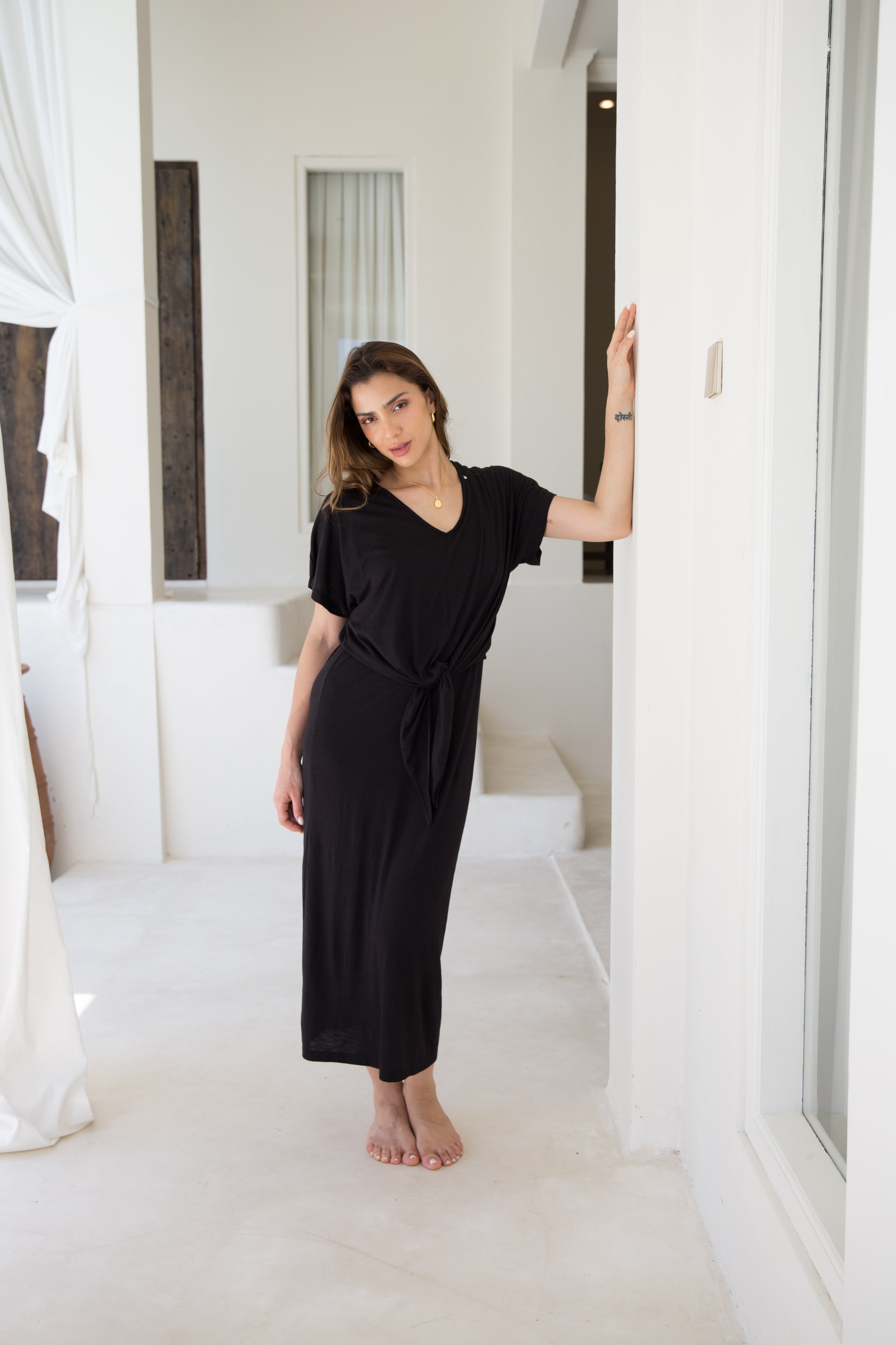 Lana Black Midi Dress