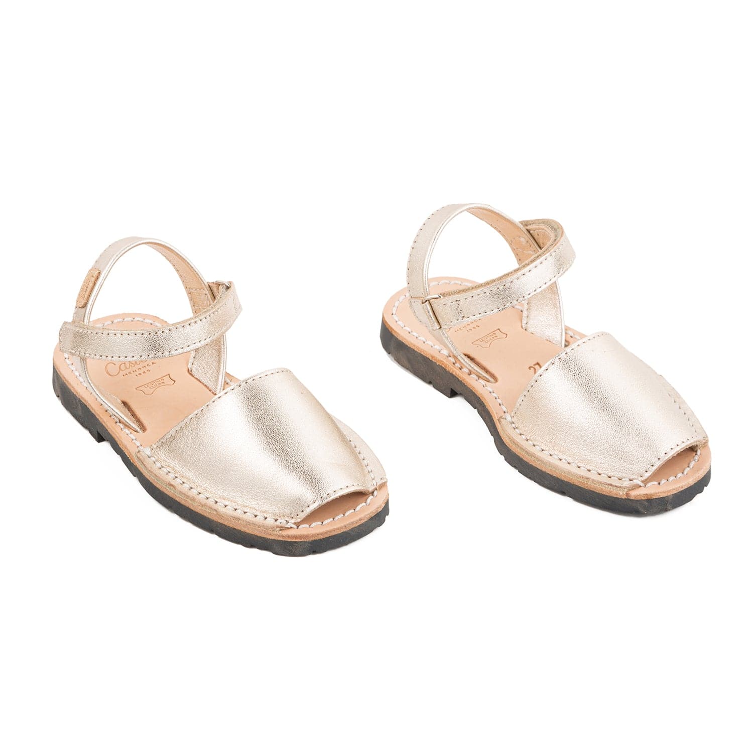 Leather Kids Menorcan Sandal Iker 1002 Metallic