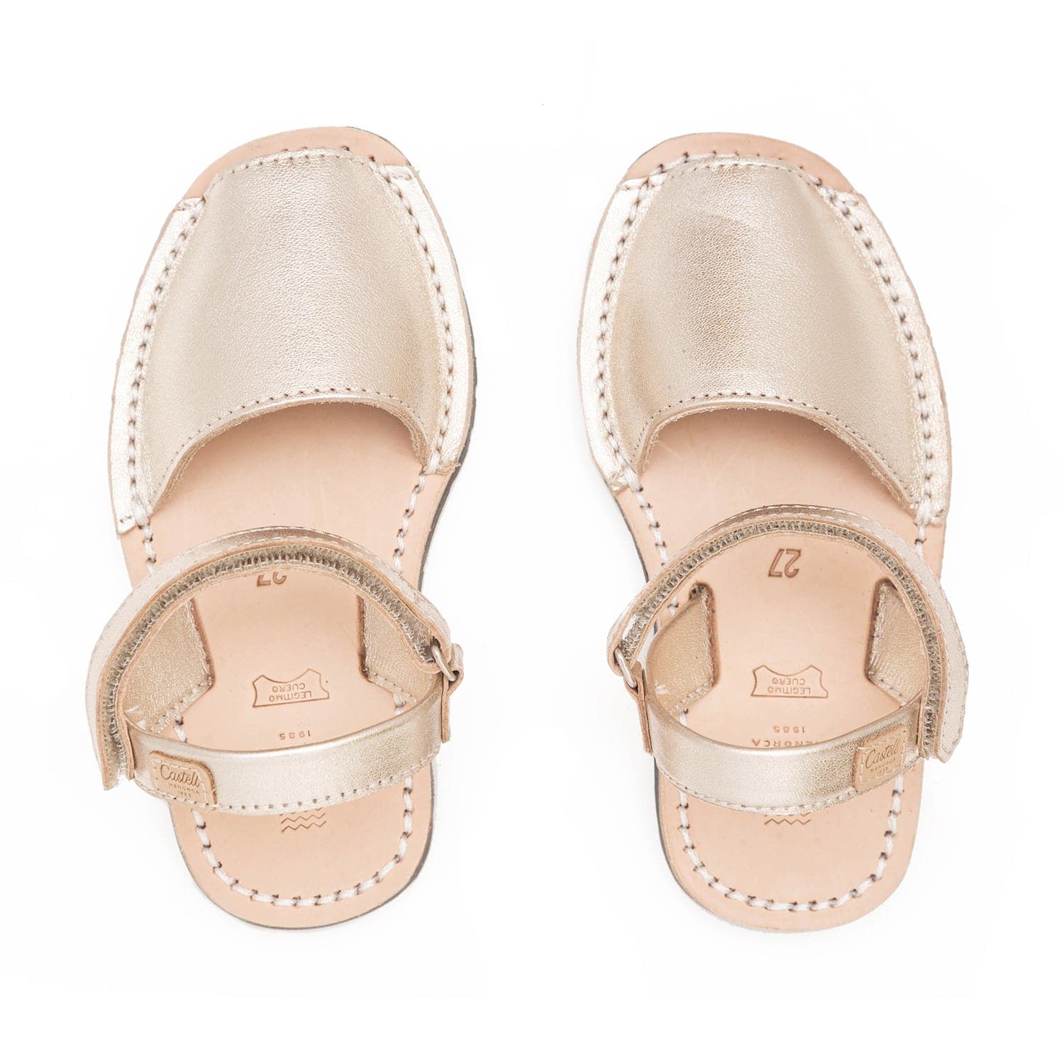 Leather Kids Menorcan Sandal Iker 1002 Metallic