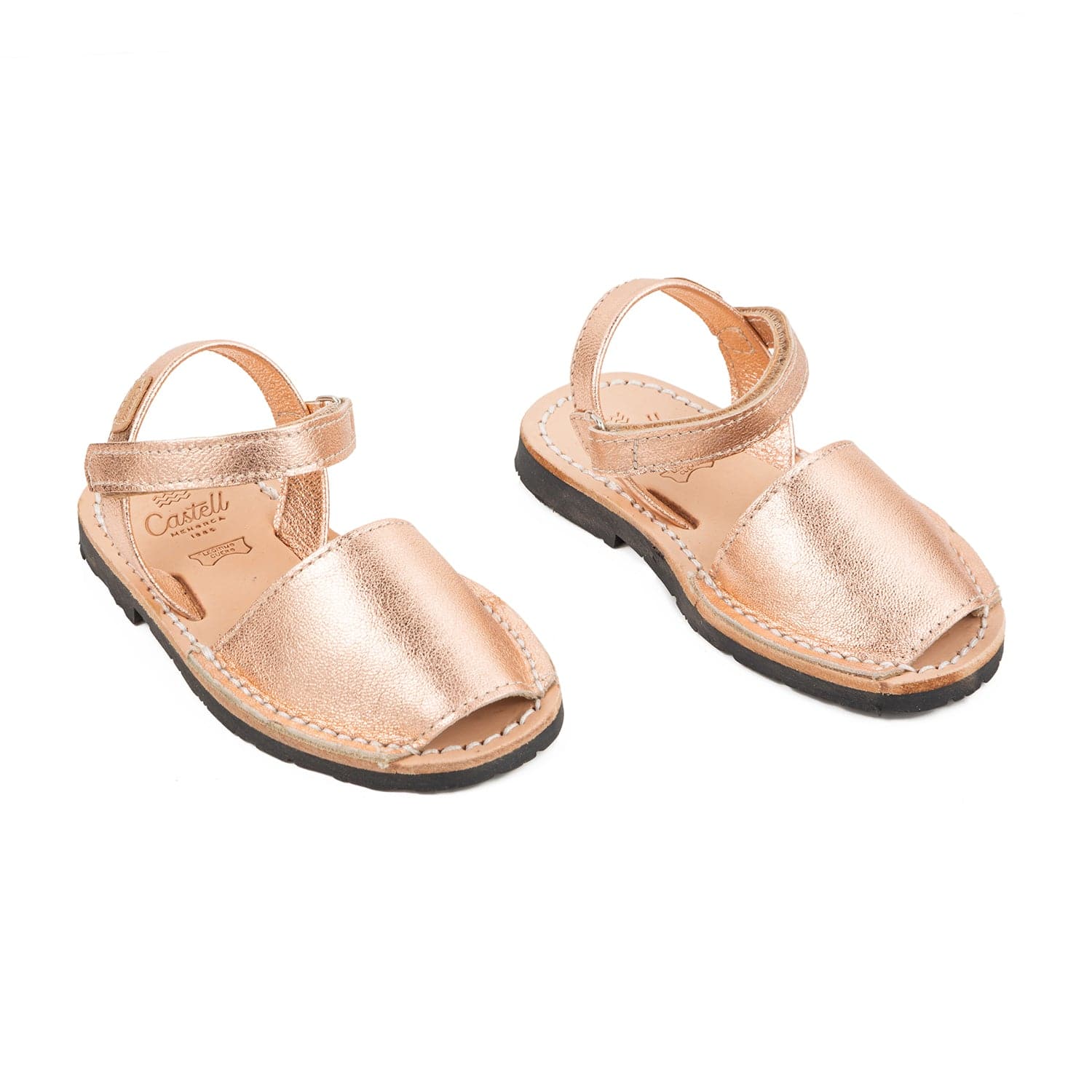 Leather Kids Menorcan Sandal Iker 1002 Metallic