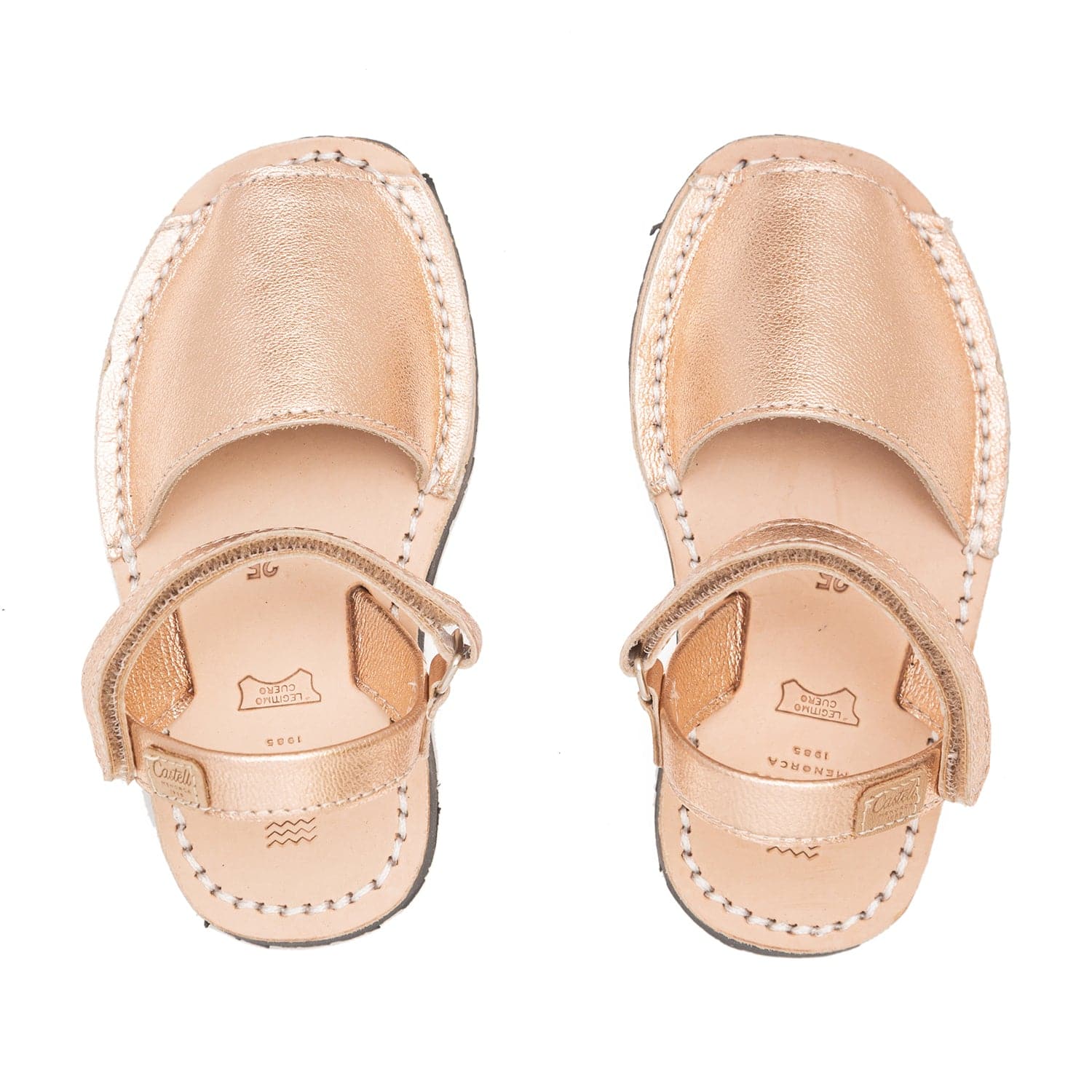 Leather Kids Menorcan Sandal Iker 1002 Metallic