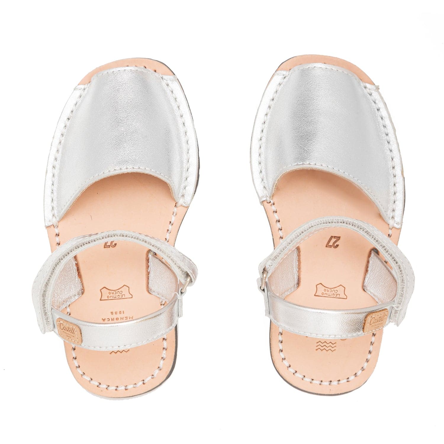 Leather Kids Menorcan Sandal Iker 1002 Metallic