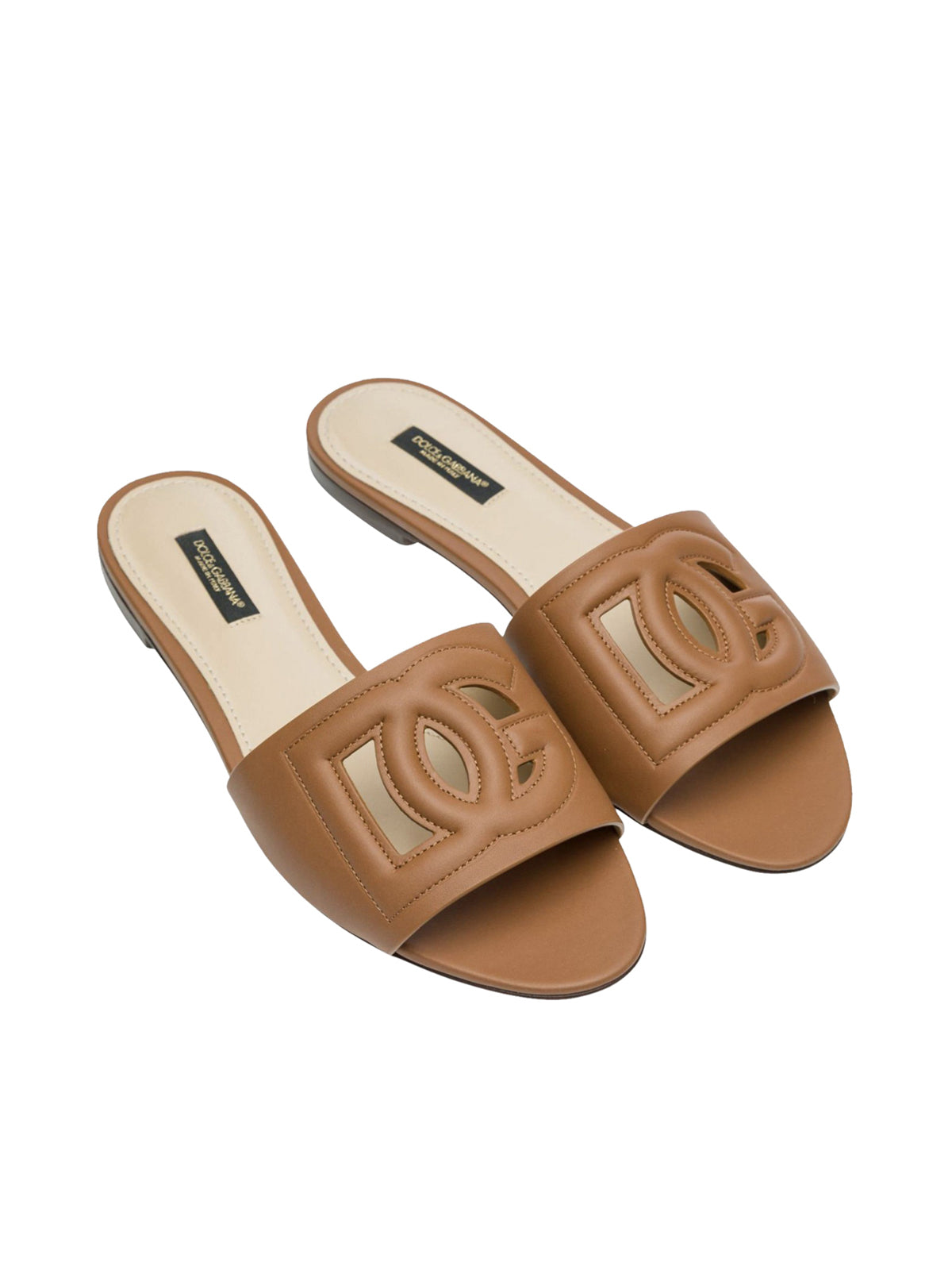 Leather sandals with intricate cut-out design