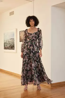 Lissie Dark Floral Maxi Dress