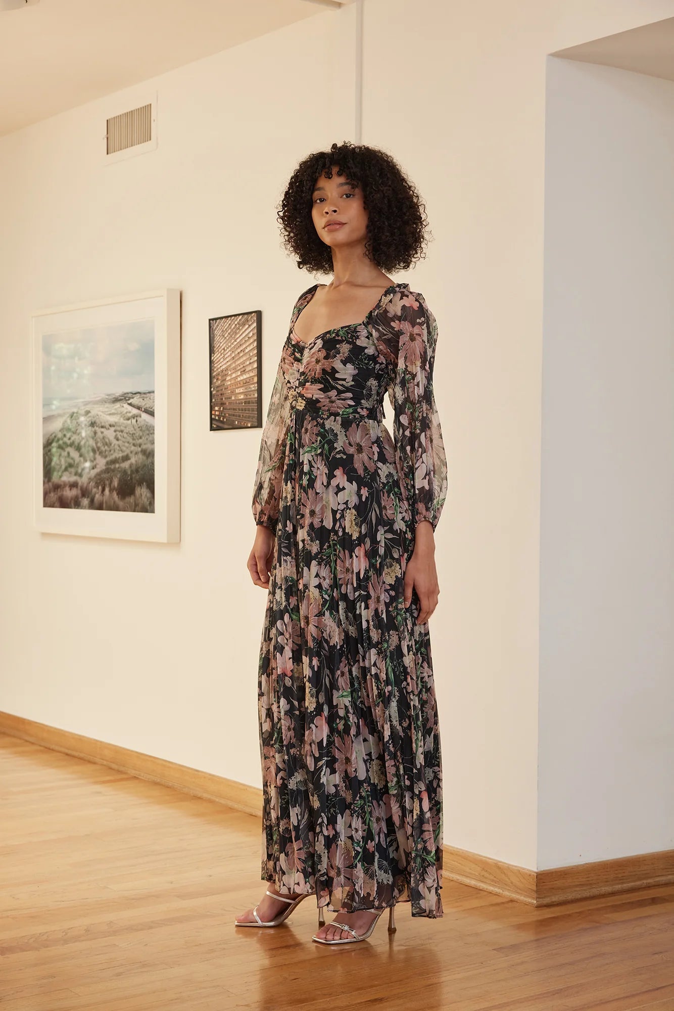 Lissie Dark Floral Maxi Dress