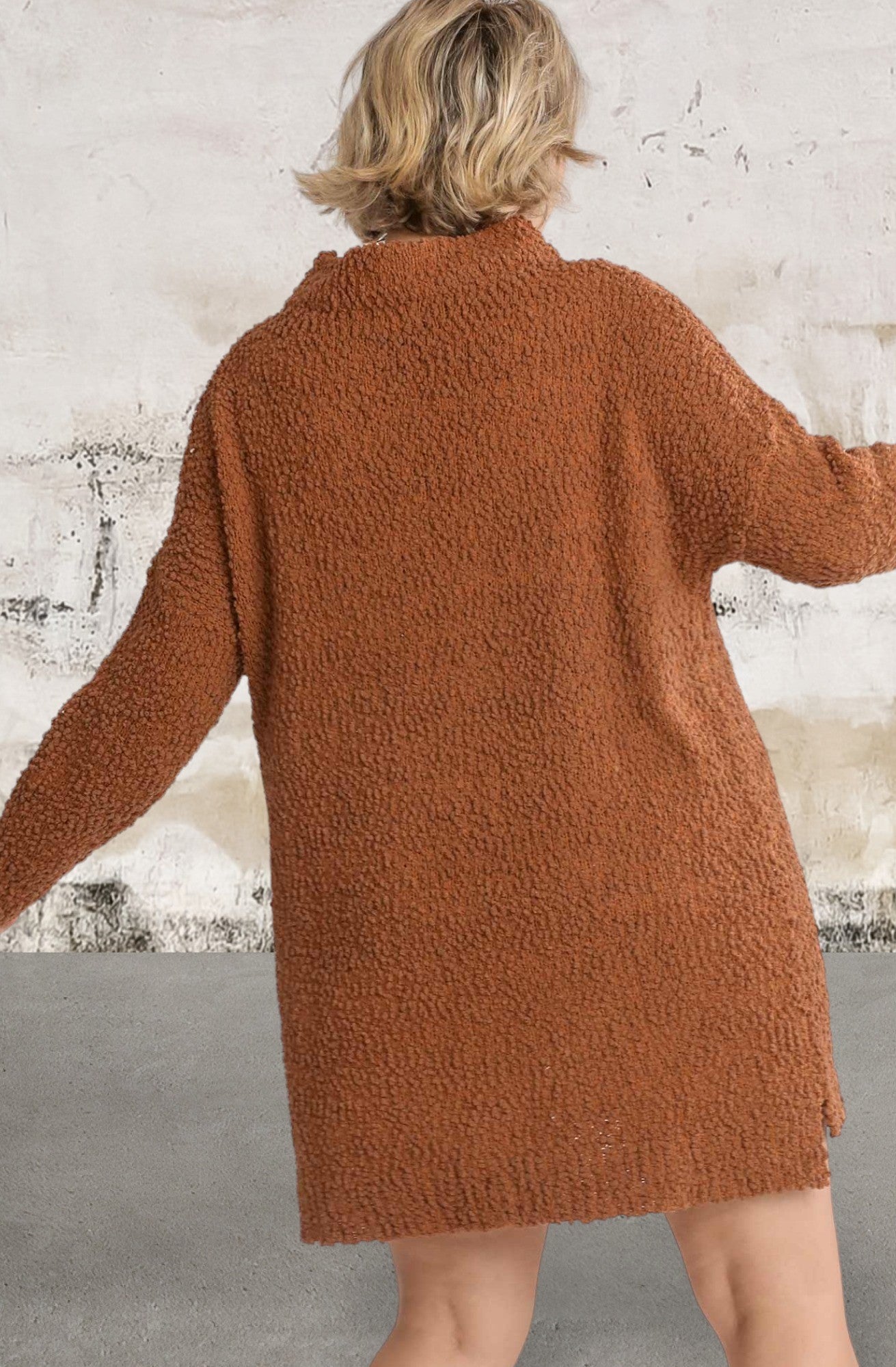 Longsleeve Bouclé Sweater Dress