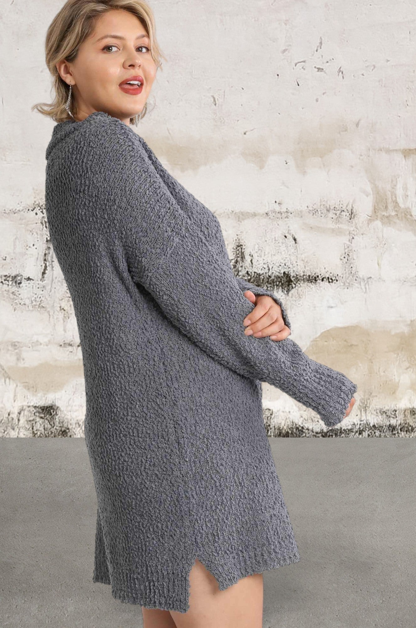 Longsleeve Bouclé Sweater Dress