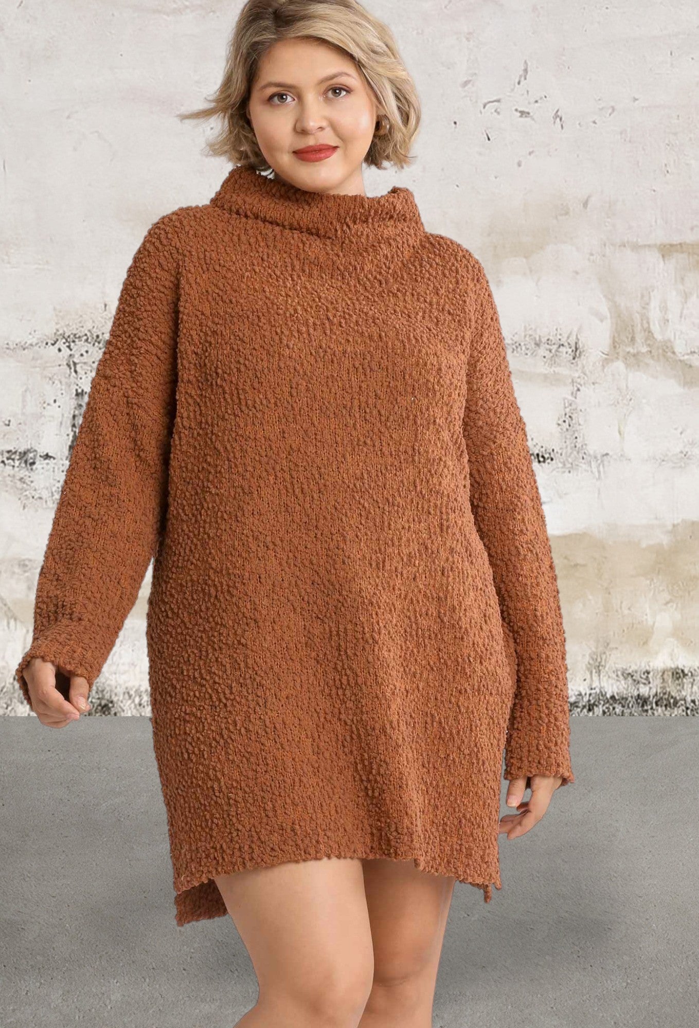 Longsleeve Bouclé Sweater Dress