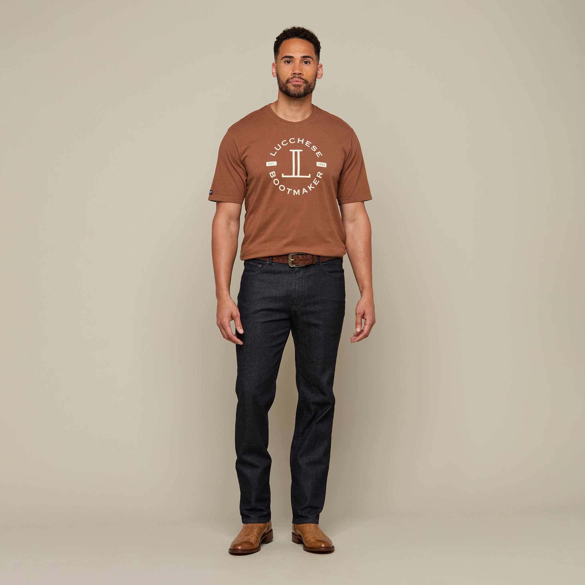 Lucchese Tobacco Badge T-Shirt