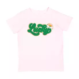 Lucky Patch St. Patrick's Day T-Shirt - Ballet Pink