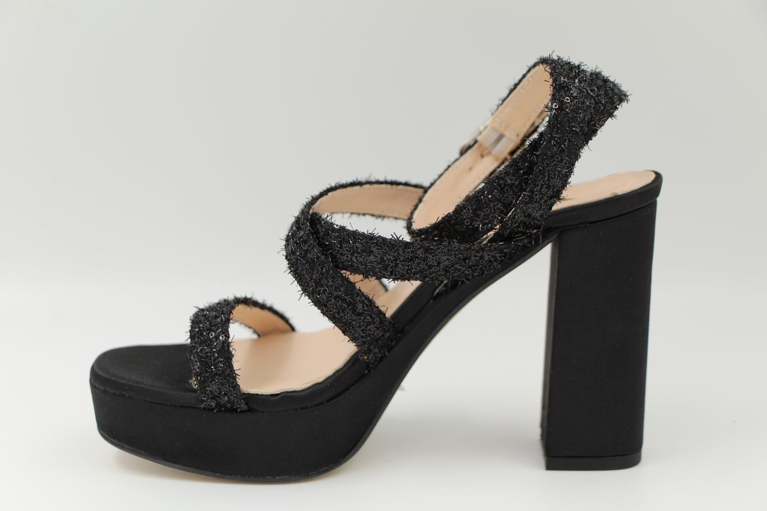 MARIAN Black Sparkly Platform Sandal 55602